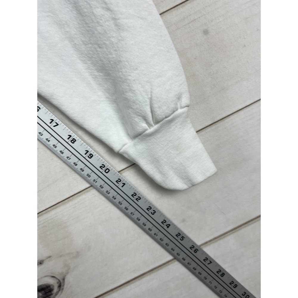 Vintage Fruit Of The Loom Sweatshirt Adult XL White Love Rose Stamp Crewneck USA - Picture 7 of 7